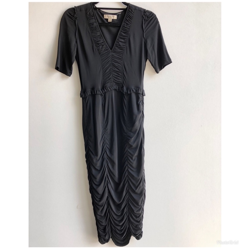 Burberry black midi dress
